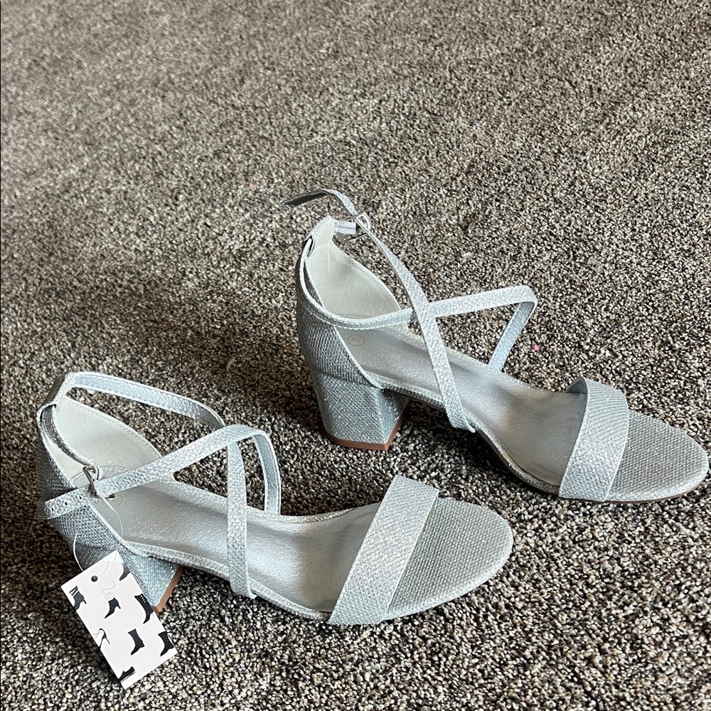 Elegant Silver Women's Heels